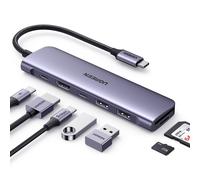 UGREEN Revodok 1071 Hub USB C HDMI 4K Lettore Schede SD TF Carica PD 100W Adattatore Type C Dock Station Compatibile con MacBook Pro Air M3 M2, iPad, iPhone 16 Plus Max, Galaxy S24
