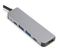 Adattatore Hub di Tipo C, Plug and Play 4K HD, Convertitore di Tipo C di Tipo USB3.0, Computer di Utilizzo Professionale per Temporale