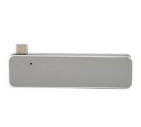 Adattatore hub multiporta con interfaccia USB 3.1 Gen 2, finitura in alluminio spazzolato e compatibilità plug and play per MacBook, Dell, HP,