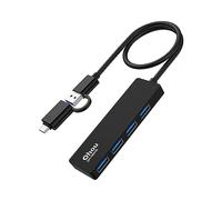 Adattatore hub USB 3.0, hub dati ultra sottile con 4 porte USB tipo A USB 3.0 compatibile con Mac, PC, iMac e altro ancora