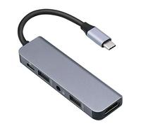Adattatore Hub USB C multiporta con USB 3.0 4K, USB 3.0, USB 2.0, USB C, 3,5 mm, Audio Docking Station USB per iMac Pro, MacBook Air, Notebook PC Laptop