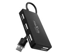 Adattatore Hub USB verso 4 Porte USB Femmina Prolunga 1,5m Maxlife Nero