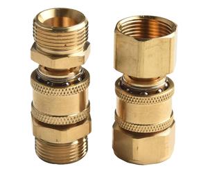 Adattatore idropulitrice in ottone antiperdite M22 14mm set 4pz + 2 guarnizioni