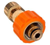 Adattatore idropulitrice ottone/acciaio inox - baionetta 1/4" IG M22 AG - compatibile con Kärcher Kränzle Nilfisk Parkside B&D universale ad alta pressione (come Easy!Lock TR22 IG su M22 x 1,5 AG)