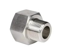 Adattatore in acciaio inossidabile con boccola di riduzione esagonale da 1/8" femmina a maschio M10 12 1/4" 3/8" ad alta pressione(1L8 BSPP MALE_FEMALE TO MALE)