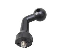 Adattatore in lega di alluminio con filettatura maschio da 1/4 a gomito a sfera da 17 mm, per cellulari, tablet, fotocamere, treppiedi, soluzione di montaggio per auto, adattatore flessibile per