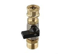 Adattatore in ottone con connessione rapida per tubo pistola ad acqua ad alta pressione con 5 ugelli e giunto girevole a 360 gradi (A)