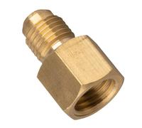 Adattatore in ottone con filettatura interna da 1/4" a filettatura esterna da 1/2" per uso automobilistico, fornisce una presa sicura della valvola e resistenza all'invecchiamento in condizioni di