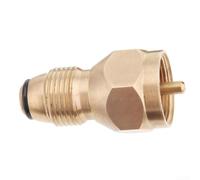 Adattatore in ottone per bombole di gas LP da 0,5 kg con guarnizione ad anello in gomma morbida e protezione da troppopieno per applicazioni di riscaldatori e stufe Coleman