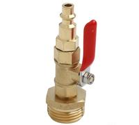 Adattatore in ottone per camper con connessione rapida da 1/4 e filettatura per tubo da giardino da 3/4 per una rimozione efficiente dell'acqua da tubi e sistemi di irrigazione (filettatura esterna)