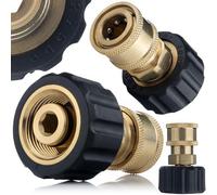 Adattatore in ottone per idropulitrice - M22 a 1/4" attacco rapido - Attacco universale per idropulitrice | Compatibile con Kärcher & accessori | 200 bar | 90°C | 40l/min