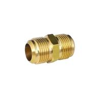 Adattatore in ottone Raccordo for tubo svasato con raccordo a nipplo di riduzione da 1/4 5/16 3/8 1/2 5/8 3/4 7/8 "pollici SAE/Raccordo for in ottone standard Condizionatore d'aria(1l4 To 1l4 SAE)