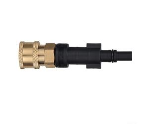 Adattatore in schiuma a connessione rapida da 1/4 per idropulitrice - Giunto erogatore di sapone in plastica resistente alla ruggine per lavaggio auto e tubo da giardino, accessori per la pulizia nero