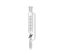 Adattatore in vetro, Adattatore Vac Flow Ctrl Boro Glass Const Imbuto antigoccia a pressione Scala 10-500 ml Valvola PTFE L223(LH-223-120)