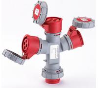 ADATTATORE INDUSTR. 1SPINA 3PRESE MAURER PLUS 380V 3P T 16A CE - SCATOLA