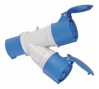 Adattatore Industriale 2 Prese Cee 2P+T IP44 Blu Maurer