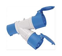 ADATTATORE INDUSTRIALE 2 PRESE CEE 2P+T IP 44 BLU MAURER PLUS