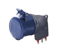 Adattatore industriale con spina 16a e presa cee ip44 - 16a colore blu
