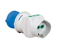 ADATTATORE INDUSTRIALE 3 PRESE 1 SCHUKO + 2 BIPASSO FANTON