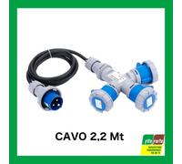 ADATTATORE INDUSTRIALE A 3 VIE MAURER PLUS CON CAVO 2,2 MT.