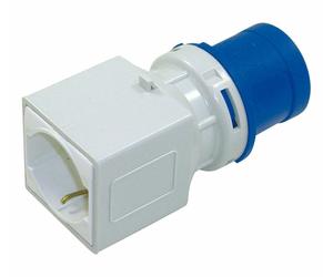 ADATTATORE INDUSTRIALE BIPASSO SCHUKO BLU MAURER PLUS