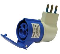 Adattatore Industriale CEE Spina Civile/Presa Industriale 2P+T 16A Reer Reer Mat