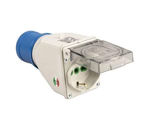 Adattatore industriale da spina Fanton bipasso 230V IP44 73108