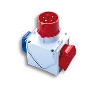 Adattatore industriale doppio blu/rosso MIX IP44 2 uscite CEE FANTON art. 73112
