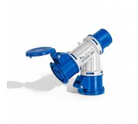 Adattatore industriale moltiplicatore mobile a 2 uscite con spina 16A IP44 art 1602