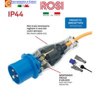 Adattatore Industriale Per Spina Schuko Pressofusa 2 Poli Senza Terra IP44 ROSI