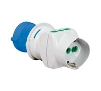 Adattatore Fanton industriale con spine bipasso/schuko e CEE 73090