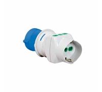 Adattatore industriale spina 2P+T 16A 200-250V 2 prese 2P+T 16A 1 presa italo/te