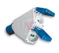 ADATTATORE INDUSTRIALE SPINA CEE + 2 PRESE SCHUKO USO PROFESSIONALE