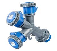 SPINA PRESA ADATTATORE VOLANTE Moltiplicatore INDUSTRIALE CE 220V 16A IP44 IP67