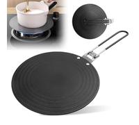 Adattatore induzione 24 cm, Piastra Adattatore a Induzione con Maniglia Pieghevole, Disco Convertitore per Piastra di Cottura a Induzione