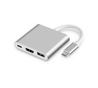 ADATTATORE INF Concentratore USB-C 3 in 1 con HDMI, USB 3.0 e ricarica PD