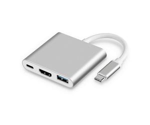 ADATTATORE INF Concentratore USB-C 3 in 1 con HDMI, USB 3.0 e ricarica PD