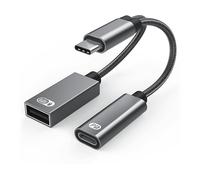 ADATTATORE INF USB-C maschio a USB femmina + presa di ricarica USB-C PD e adattatore