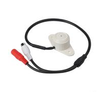 Adattatore ingresso audio microfono per telecamera di sicurezza DVR NVR - Kit pickup vocale resistente alle intemperie con cancellazione del rumore per sistemi di sorveglianza bianco