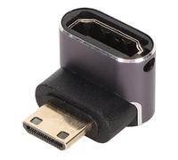 Adattatore Interfaccia Multimediale Mini HD, Interfaccia Multimediale HD Femmina a Interfaccia Multimediale Mini HD Maschio Adattatore Portachiavi Foro Bidirezionale 90 Gradi per