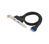 Adattatore Interno USB 3.0 19 pin a doppia porta USB-A 3.0 Nero