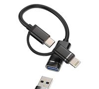 Adattatore iPhone Lightning USB C Jack a USB A Cable(2 in 1)otg Camera Type Presa Cavo per Apple Macbook Air 14 13 12 11 Pro Max 7 8 Plus iPad Air Compatibile per Huawei Xiaomi Redmi Google Samsung