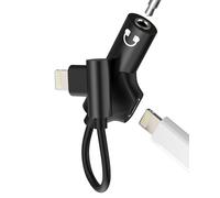 Adattatore jack da Lightning a 3,5 mm (2 in 1) per iPhone 14 13 12 11 Pro Max 7 8 audio di ricarica splitter per Apple MFi Certified Aux Auto Accessori per iPad Caricabatterie Headphone Jack