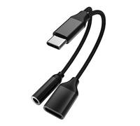 Adattatore jack da USB C a 3,5 mm, adattatore audio jack 2 in 1 tipo C 3,5 mm, supporta PD 60 W, cavo audio AUX per iPhone 15/15 Pro Max, Samsung S24/S23/S22, Huawei, pixel, ecc.