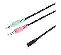 Adattatore jack doppio jack maschio 3,5 mm 2 Phases - nero
