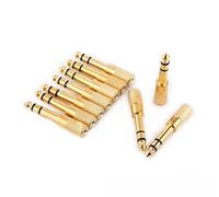 Adattatore jack maschio da 6,35 mm a femmina da 3,5 mm (1/8") adattatore audio per microfono, presa stereo, convertitore per cuffie, placcato oro, confezione da 10