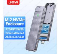Adattatore JEYI USB-C SSD M.2 NVMe, USB 3.2 Gen2 10 Gbps, supporto UASP e TRIM, custodia in alluminio con custodia protettiva magnetica