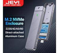 Adattatore JEYI USB-C SSD M.2 NVMe, USB 3.2 Gen2 10 Gbps, supporto UASP e TRIM, custodia in alluminio con custodia protettiva magnetica