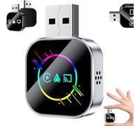 Adattatore Kivont 3 in 1, adattatore CarPlay wireless aggiornato, connessione stabile, plug-and-play, compatibilità universale per auto