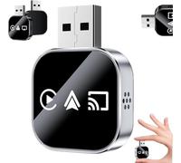 Adattatore Kivont 3 in 1, adattatore CarPlay wireless aggiornato, connessione stabile, plug-and-play, compatibilità universale per auto